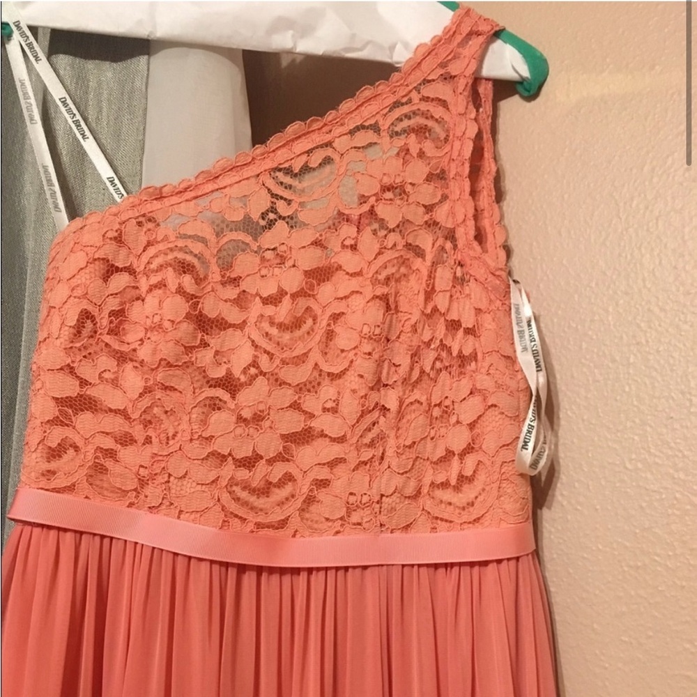 Long one shoulder lace Bridesmaids Dress Parfait